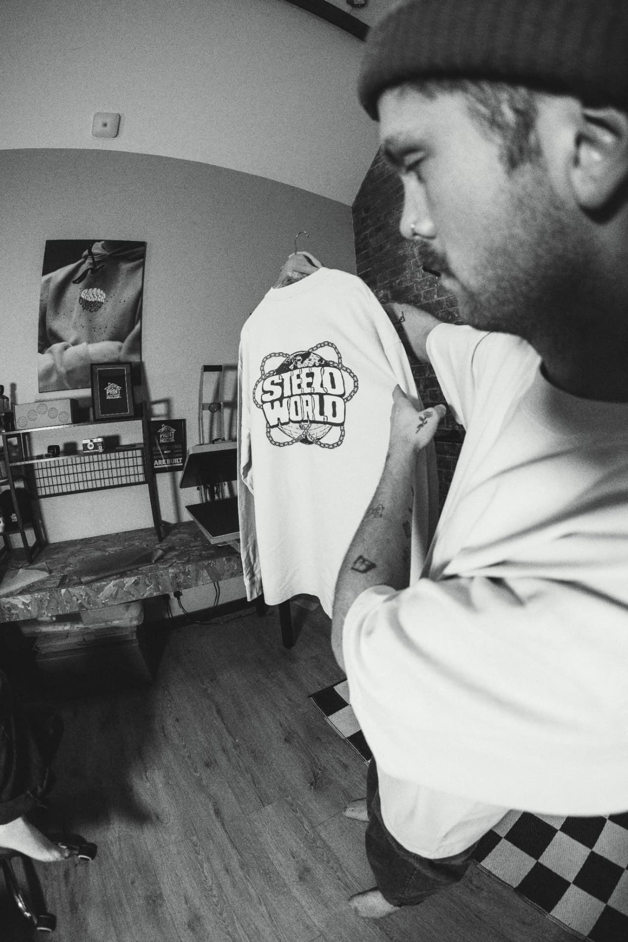 The Gasser founders in the print workshop