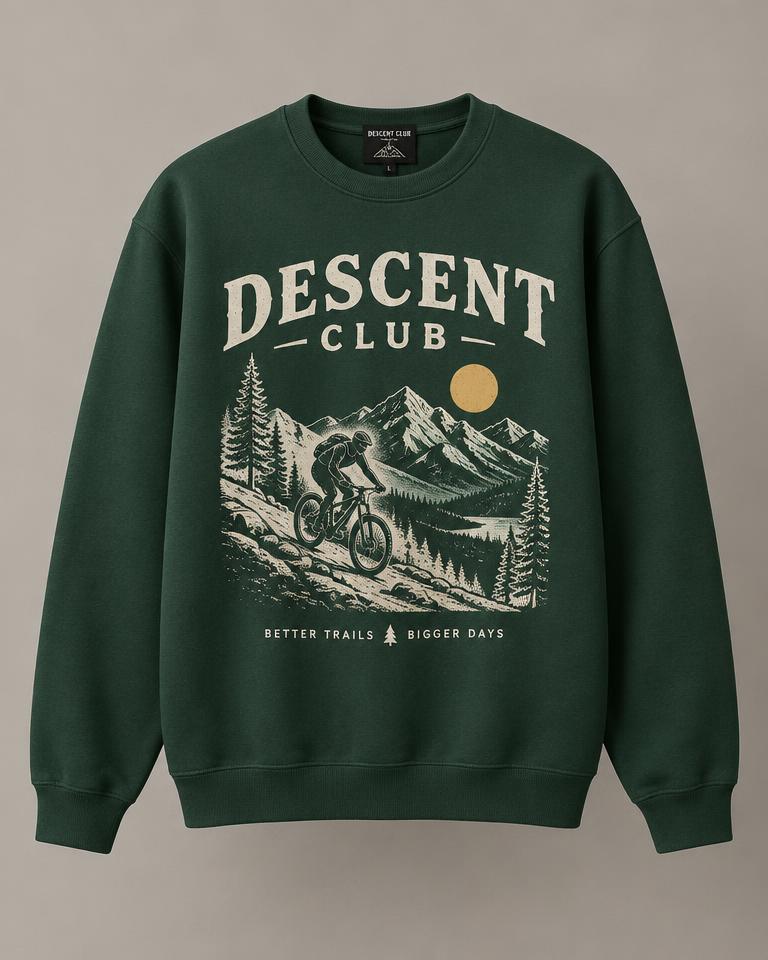 Descent Club Crew with printed Ridgeline artwork