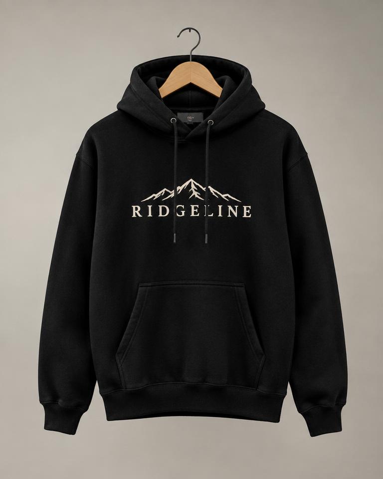 Ridgeline Hoodie with printed Ridgeline artwork