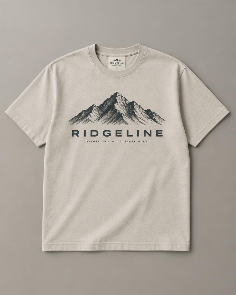 Ridgeline Tee with printed Ridgeline artwork